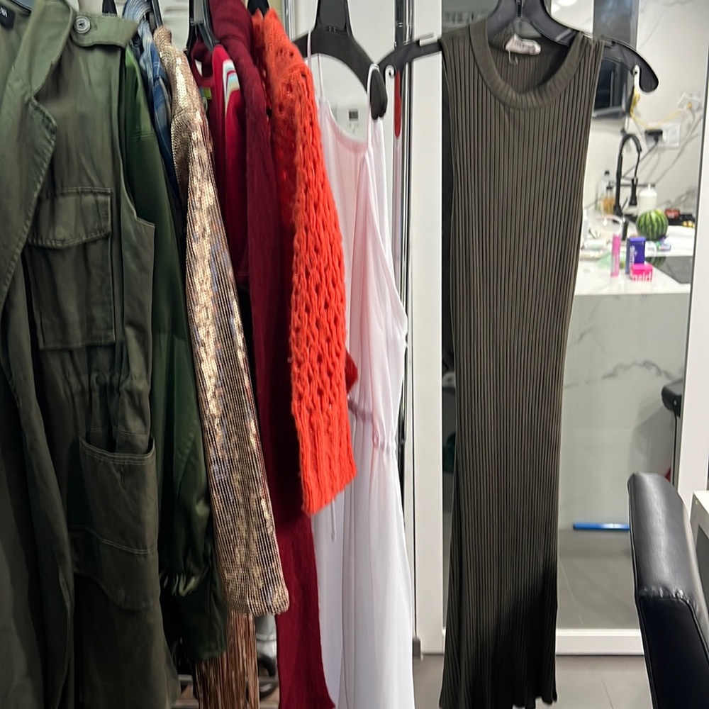 Ribbed Knit Fitted Dress Summer Sexy